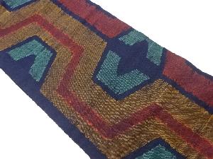 手織り真綿紬変わり縞模様織出し名古屋帯